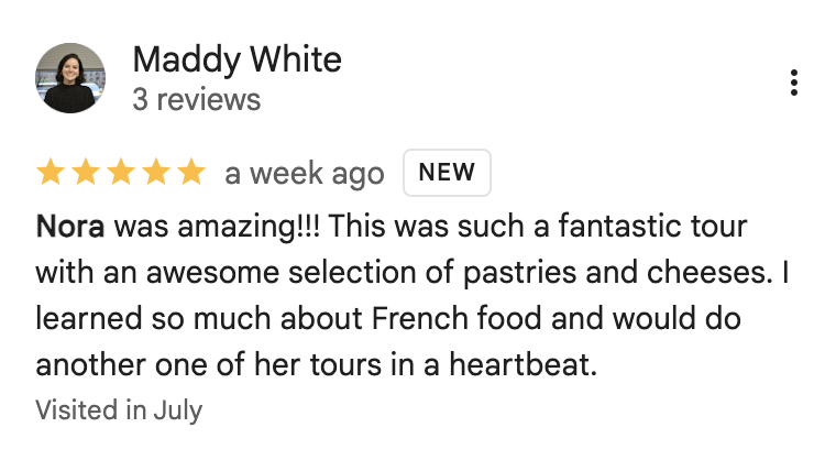 Original review from Maddy White