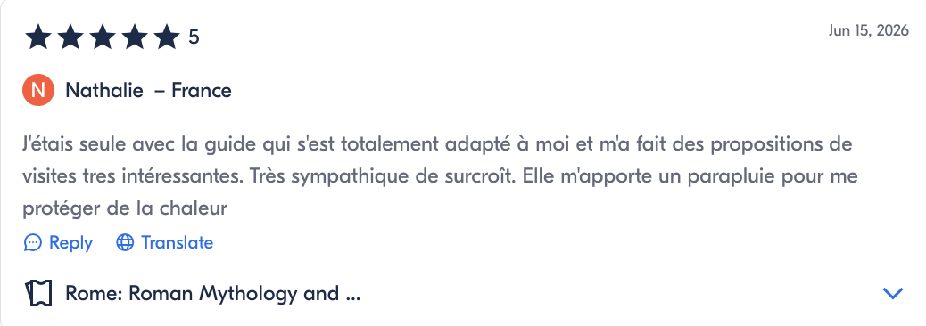 Original review from Nathalie